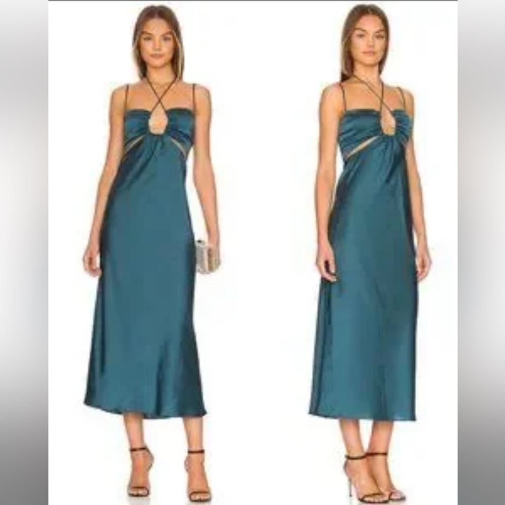 Show Me Your Mumu Codie Cut Out Midi Dress medium boho wedding party